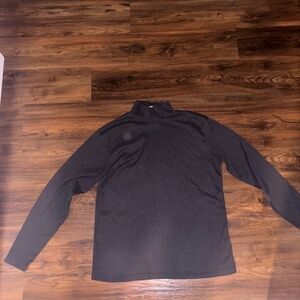 Black Turtle Neck Ribbed Long Sleeve